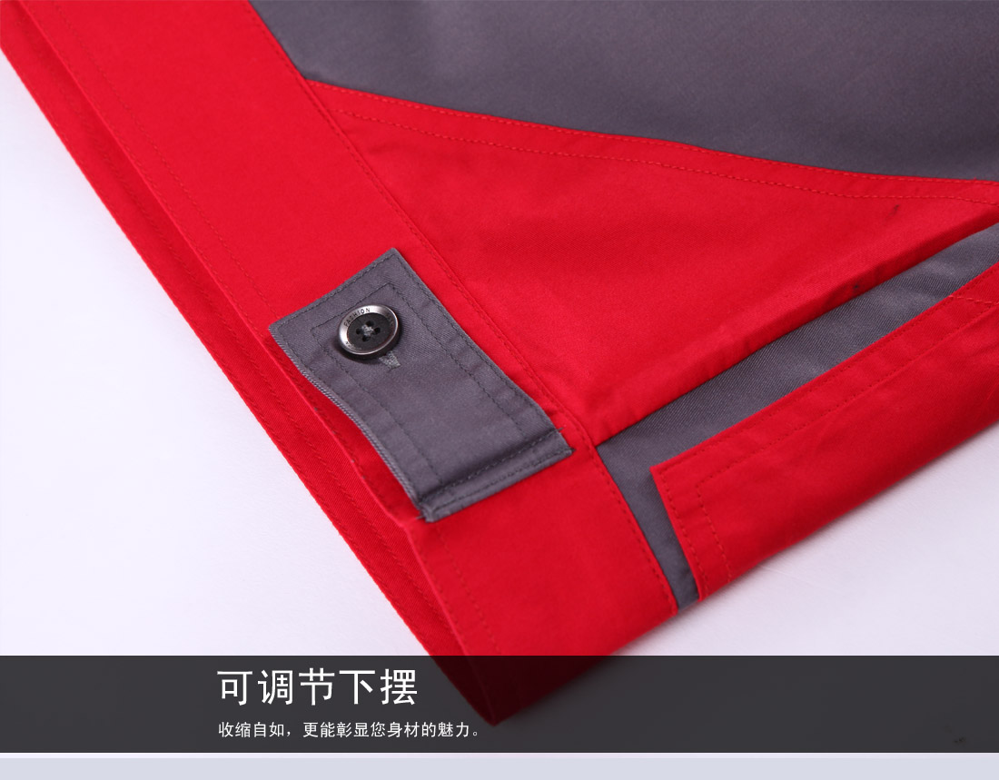 中灰拼大红夏季工作服AE596(图15) 中灰拼大红夏季工作服AE596(图15)
