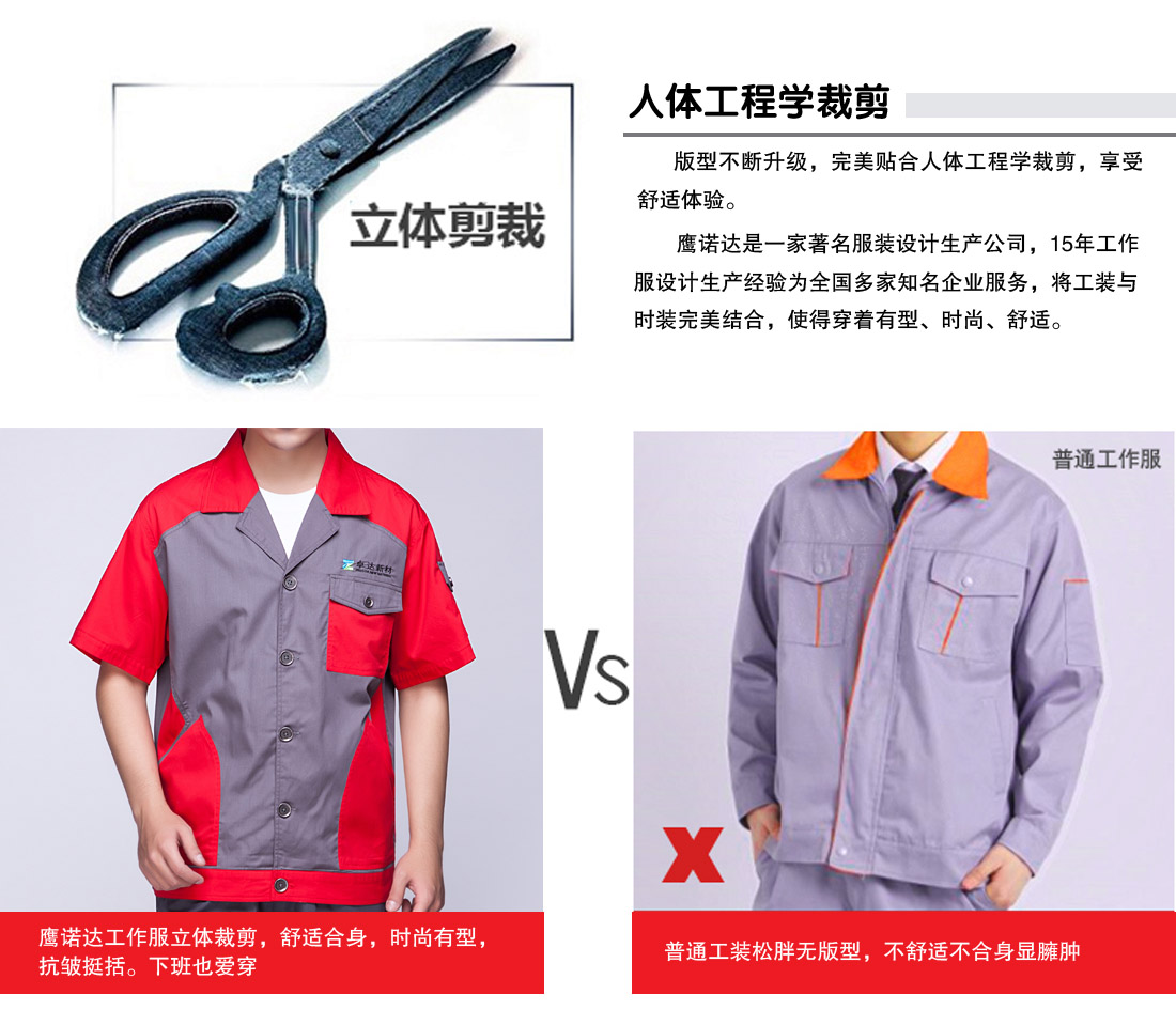 中灰拼大红夏季工作服AE596(图18) 中灰拼大红夏季工作服AE596(图18)