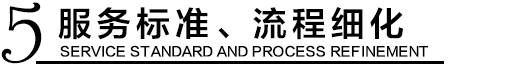 服务标准化,流程精细化